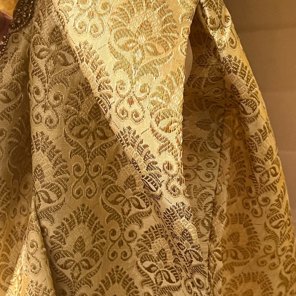 Kurta Art Silk Top & Bottom set Sequined Top goldtone embellishment Mens Size 40 - Picture 10 of 14